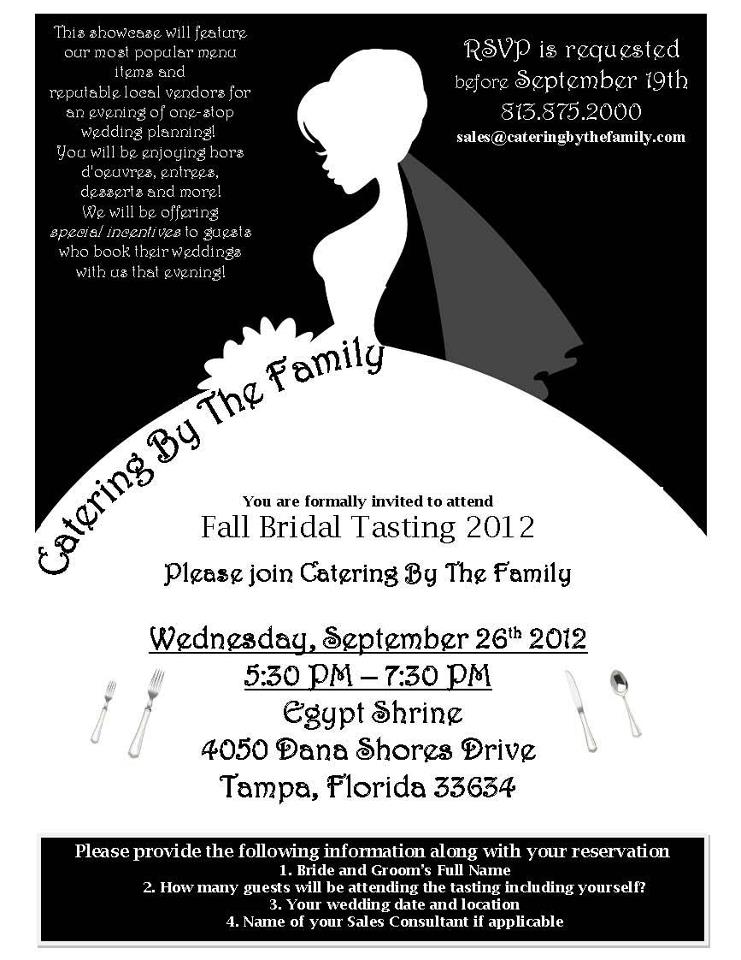 Catering by the Family Flyer Sept 2012