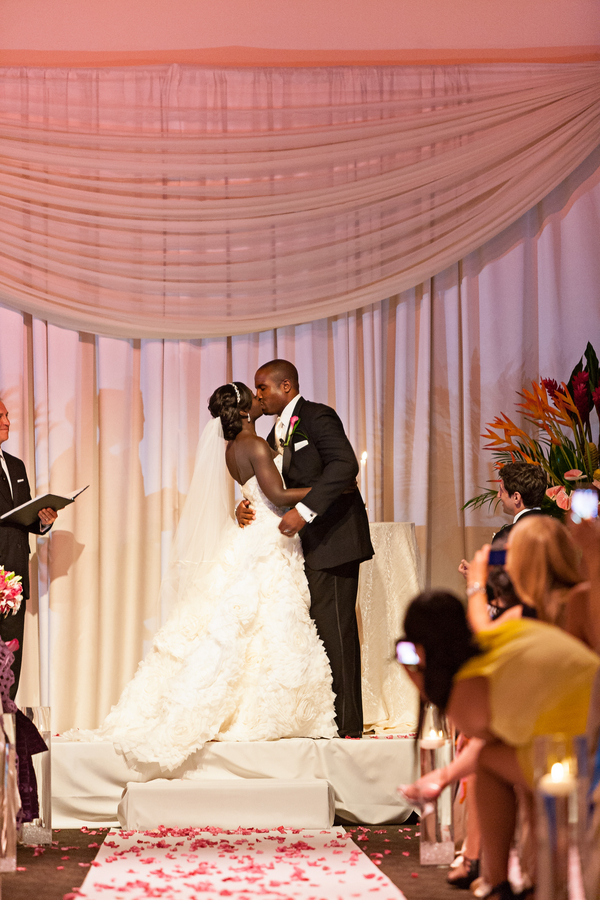 Fuchsia and Champagne Modern Nigerian Tampa Destination Wedding - Tampa Wedding Venue A La Carte Pavilion (10)