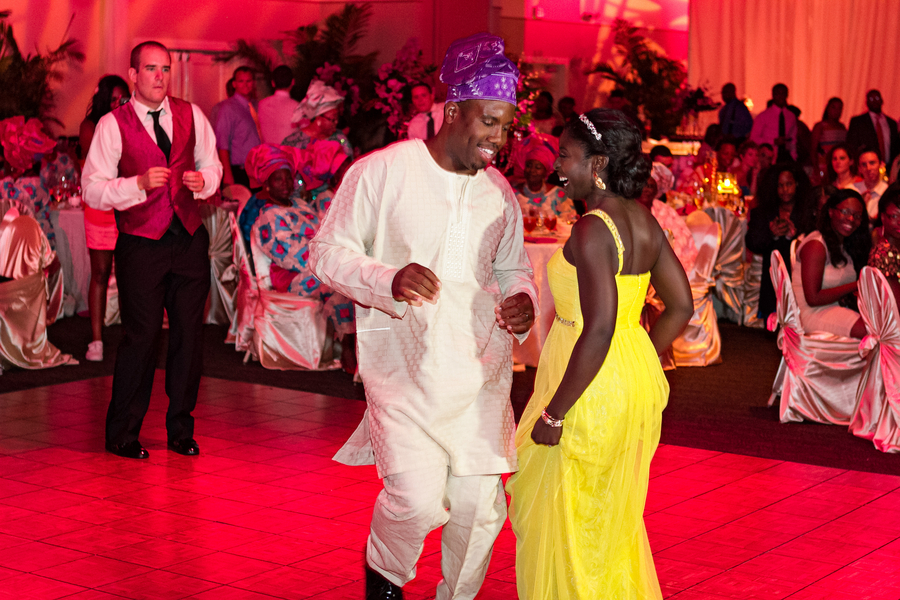 Fuchsia and Champagne Modern Nigerian Tampa Destination Wedding - Tampa Wedding Venue A La Carte Pavilion (25)