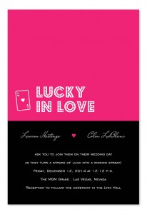 Modern Wedding Invitations - Lucky in Love - InvitationConsultants.com