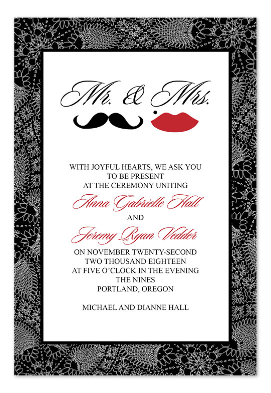 Mustache Wedding Invitations - InvitationConsultants.com (2)