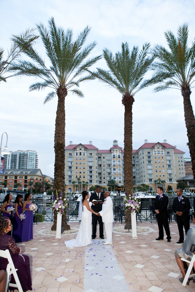 Elegant Purple & White Downtown Tampa Marriott Waterside Wedding by Tampa Wedding Photographer Eva's Photo Studio (10)