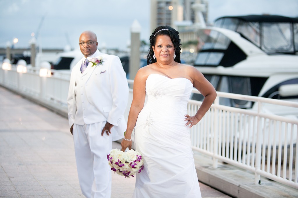 Elegant Purple & White Downtown Tampa Marriott Waterside Wedding by Tampa Wedding Photographer Eva's Photo Studio (11)