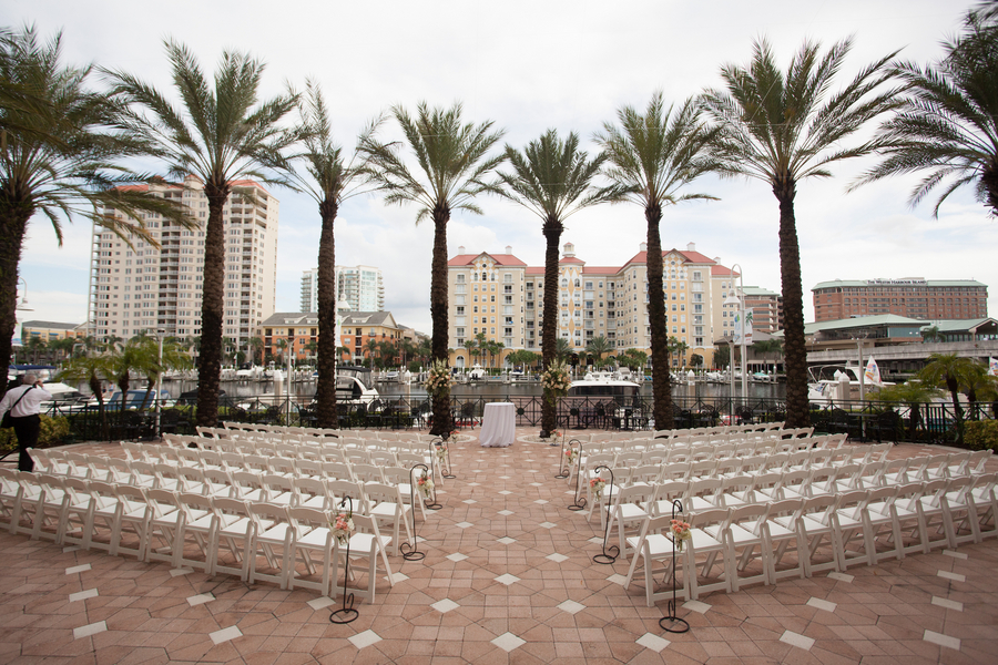 Pink & White Elegant Tampa Marriott Waterside Wedding - Kimberly Photography (13)