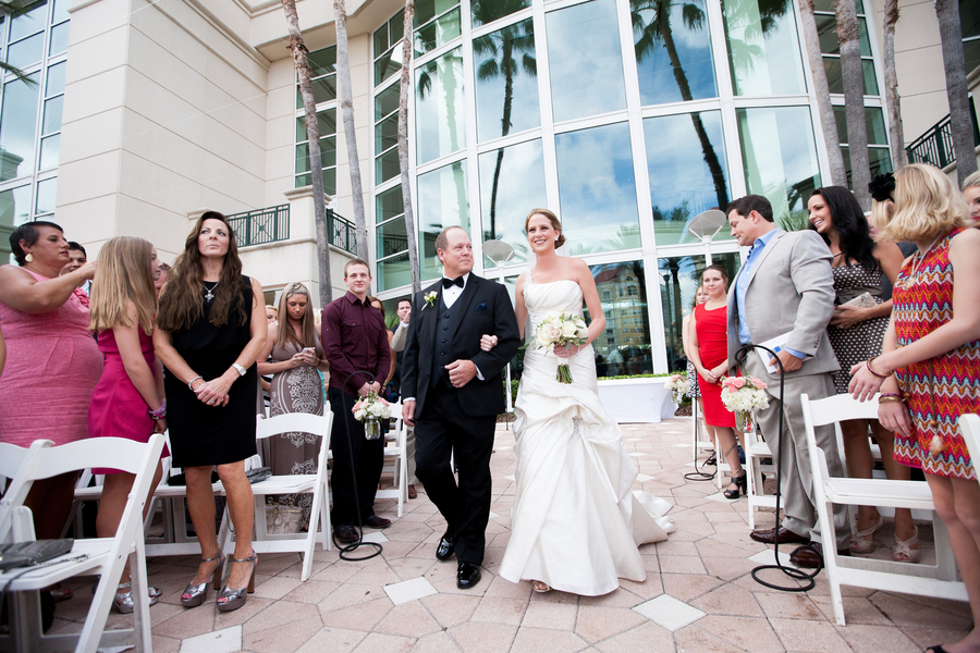 Pink & White Elegant Tampa Marriott Waterside Wedding - Kimberly Photography (16)