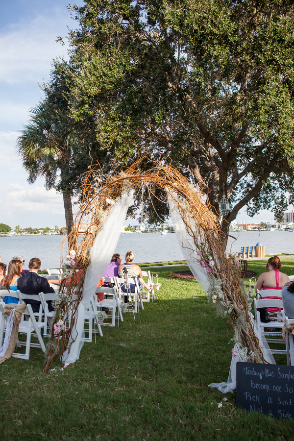 Pink & Green Rustic Clearwater Beach Wedding – Clearwater Beach Rec Center