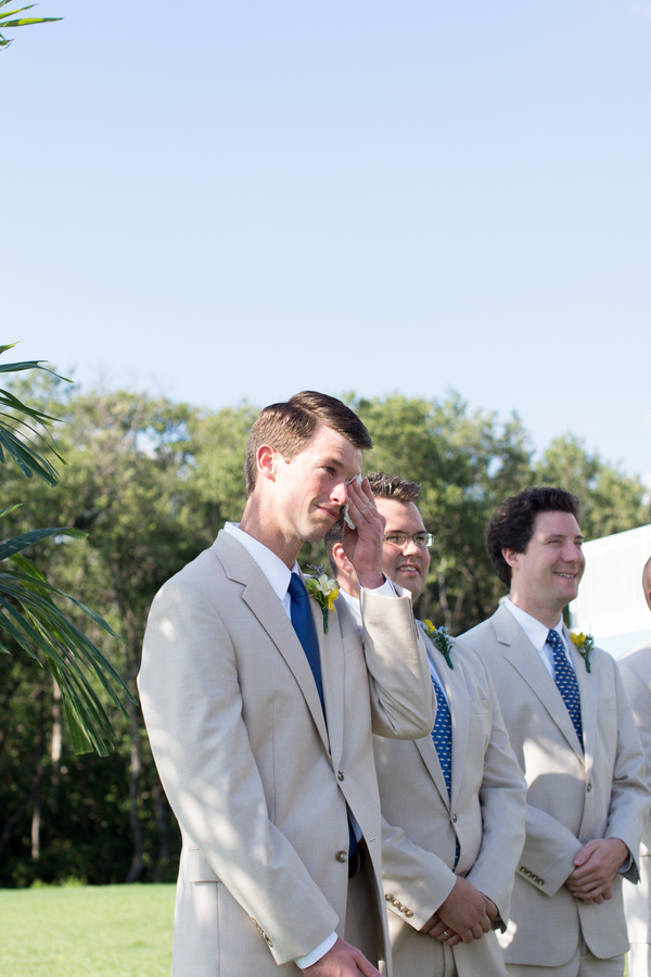 Light Blue & Yellow Waterfront Tampa Bay Watch Wedding - Kimberly Photography (17)
