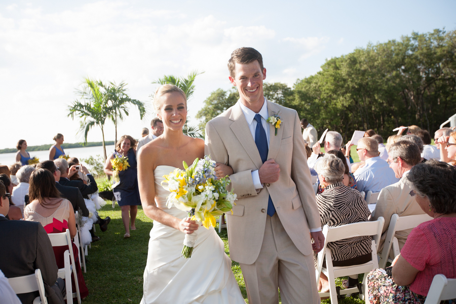 Light Blue & Yellow Waterfront Tampa Bay Watch Wedding - Kimberly Photography (21)