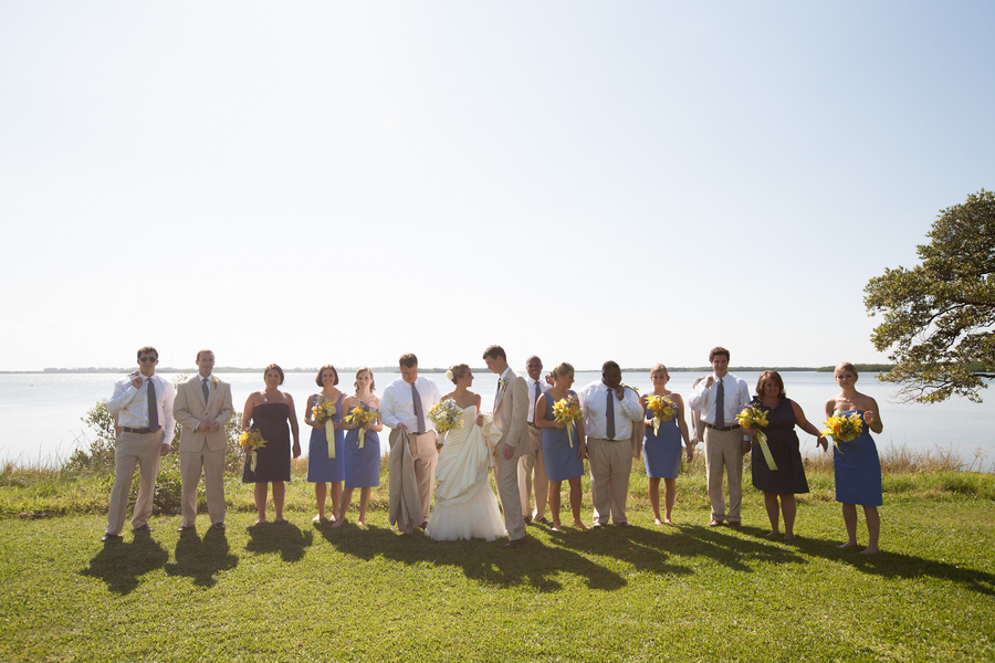 Light Blue & Yellow Waterfront Tampa Bay Watch Wedding - Kimberly Photography (25)