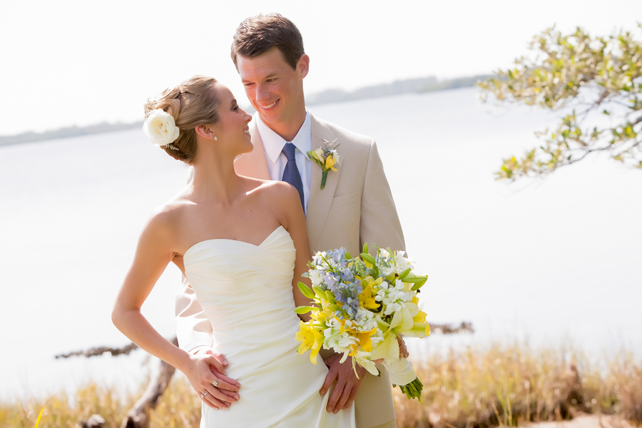 Light Blue & Yellow Waterfront Tampa Bay Watch Wedding - Kimberly Photography (27)