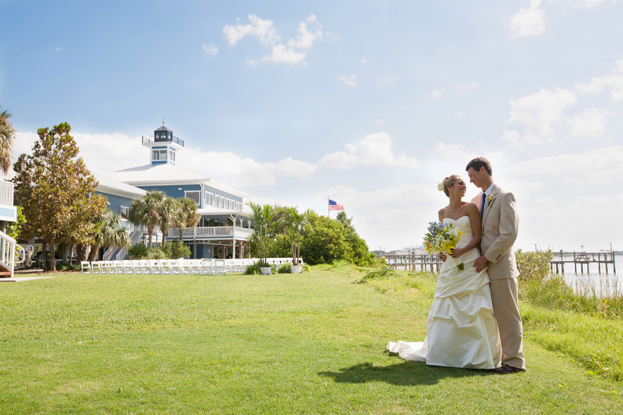 Light Blue & Yellow Waterfront Tampa Bay Watch Wedding - Kimberly Photography (28)