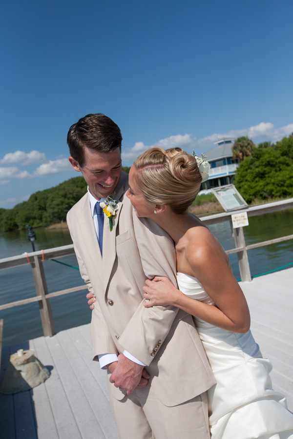 Light Blue & Yellow Waterfront Tampa Bay Watch Wedding - Kimberly Photography (10)