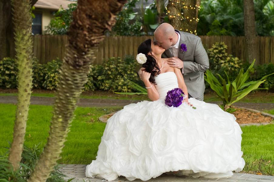 Purple & Grey Stunning Backyard Largo Wedding - Tampa Wedding Photographer Ashfall Mixed Media (20)
