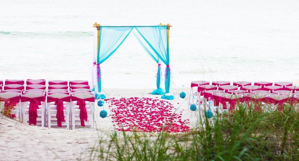 Teal & Fuchsia Treasure Island Beach Destination Wedding - Florida Beach Wedding Planner Tide the Knot (11)