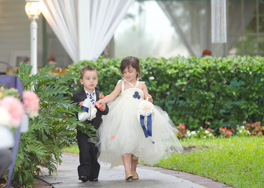 Navy, White & Coral Davis Island Garden Club Wedding - Tampa Wedding Photographer Kristen Marie Photography (16)