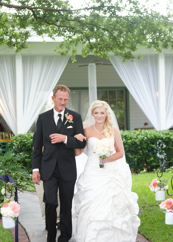 Navy, White & Coral Davis Island Garden Club Wedding - Tampa Wedding Photographer Kristen Marie Photography (17)