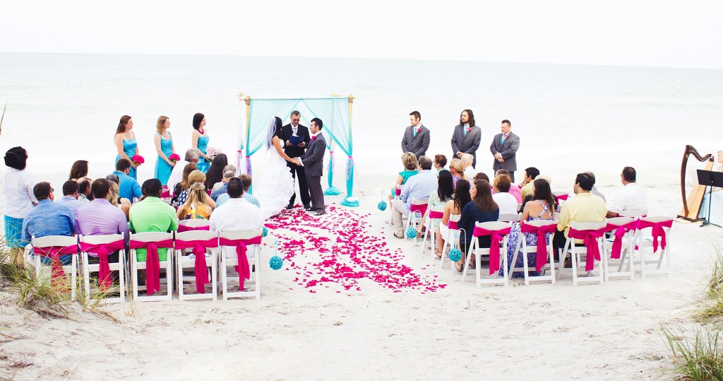 Teal & Fuchsia Treasure Island Beach Destination Wedding - Florida Beach Wedding Planner Tide the Knot (16)