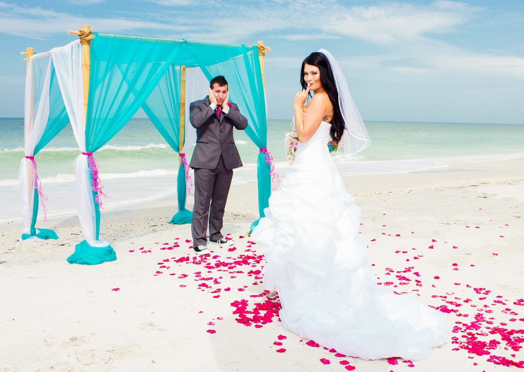 Teal & Fuchsia Treasure Island Beach Destination Wedding - Florida Beach Wedding Planner Tide the Knot (25)