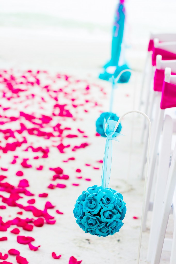 Teal & Fuchsia Treasure Island Beach Destination Wedding - Florida Beach Wedding Planner Tide the Knot (10)