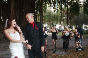 St. Pete Museum of Fine Arts Black & Red Halloween Themed Wedding - St. Petersburg, FL Wedding Photographer Carrie Wildes Photography (31)