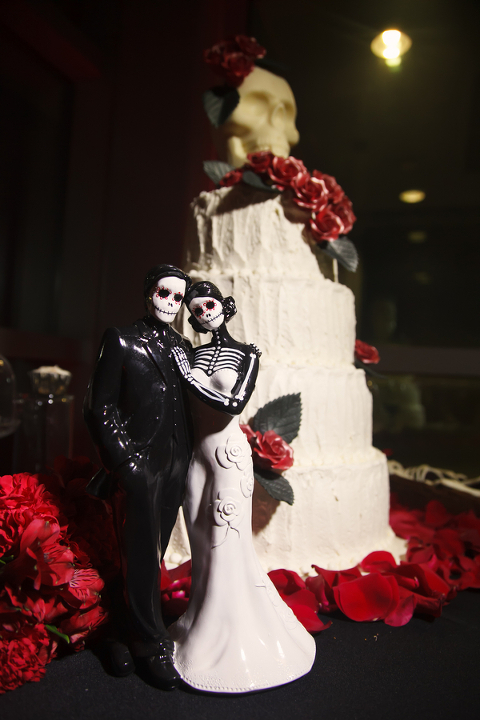 Elegant Halloween Inspired Weddings Black Red Wedding Inspiration