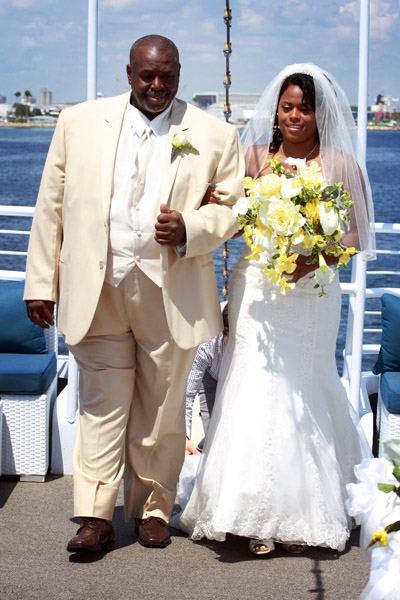Ivory, Yellow & Tan Nautical Destination Wedding Yacht Starship - Tampa Wedding Photographer Victor's Photojournalism (13)