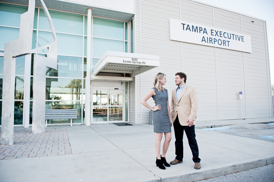 Tampa Airport Travel Themed Engagement Shoot - Tampa Wedding Photographer Marc Edwards Photography (10)