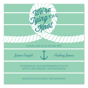 Nautical Wedding Invitations - InvitationConsultants.com - Anchored Always
