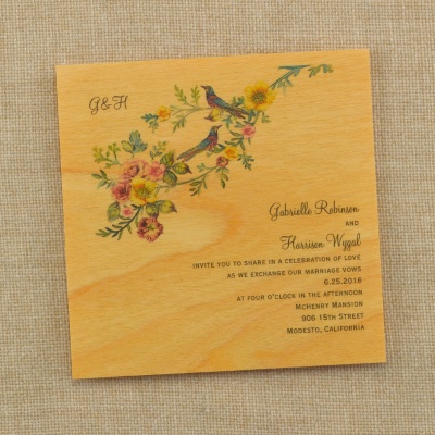 Wooden Wedding Invitation - Tampa Wedding Invitations Invitation Galleria