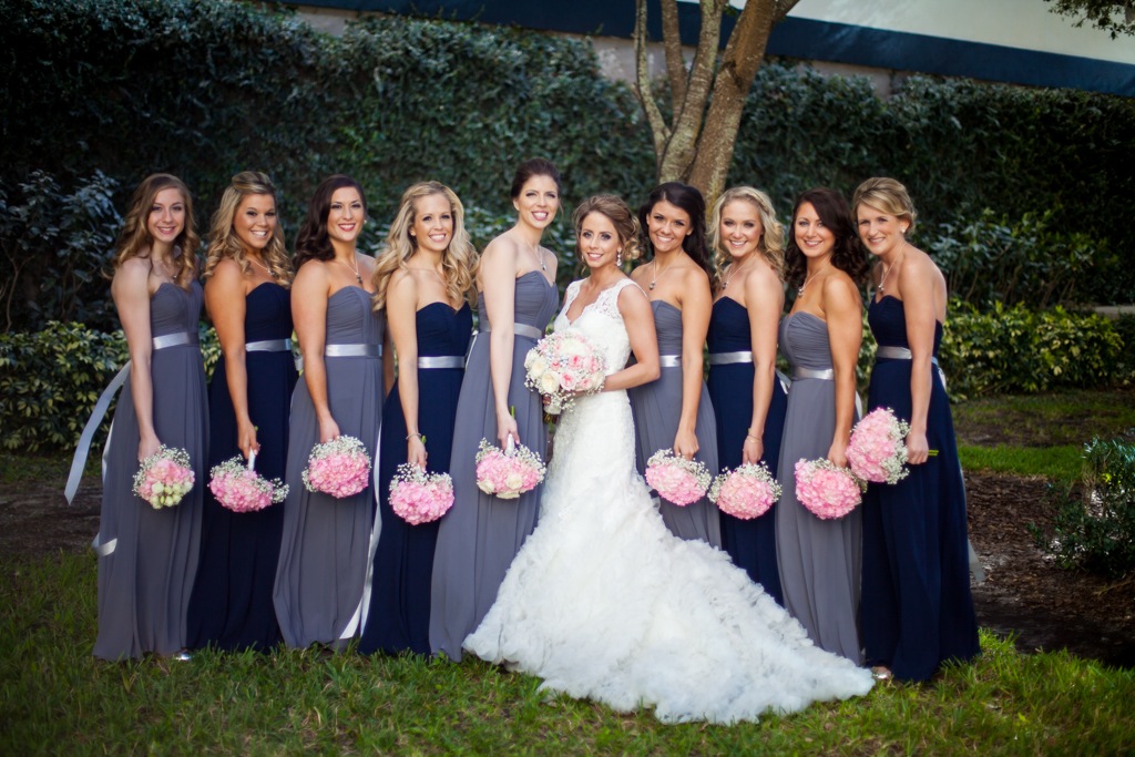 A La Carte Pavilion Wedding in Tampa, FL Navy, Grey & Pink - Tampa Wedding Photographer Photography Blu (16)