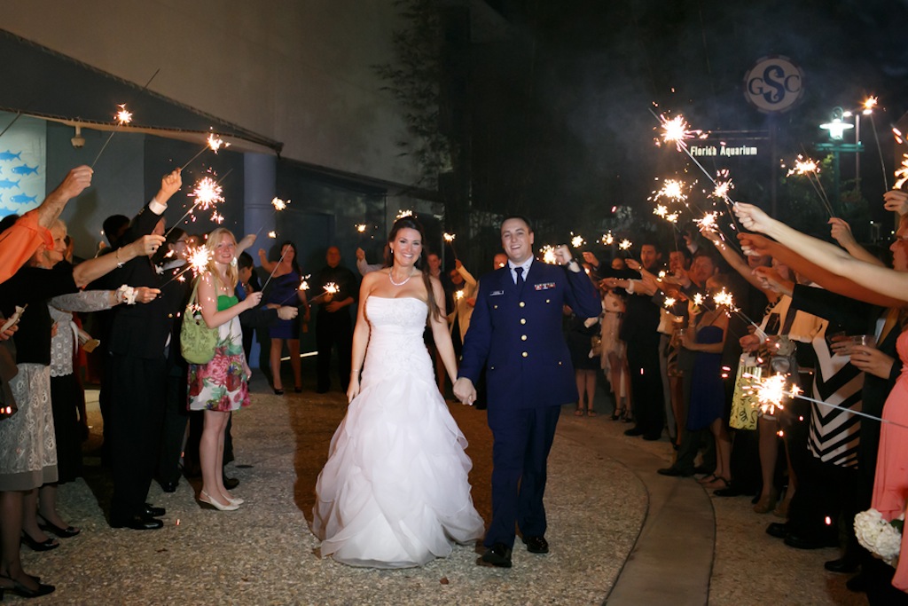 Florida Aquarium Wedding - Downtown Tampa Wedding Venue - Navy Blue & Pink Nautical Wedding (2)
