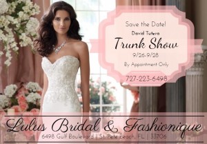 Lulus Bridal Shop in St. Petersburg, FL - David Tutera Wedding Dress Trunk Show