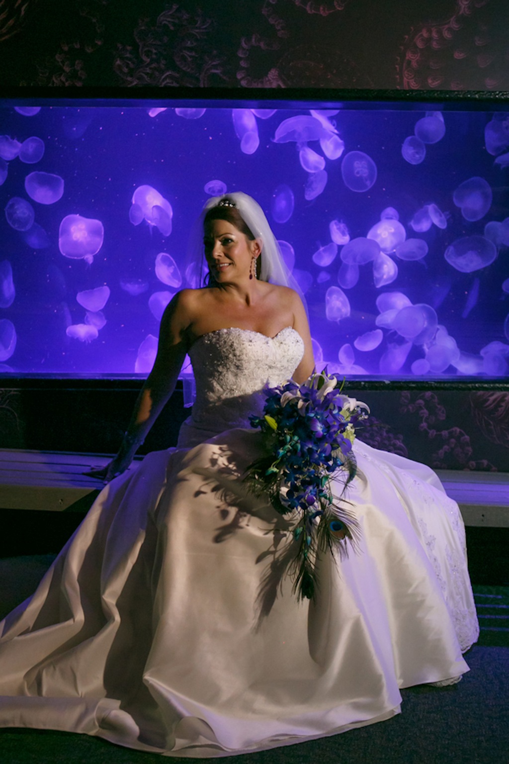 Gasparilla Inspired Peacock Wedding at the Florida Aquarium by Carrie Wildes Photography (20)