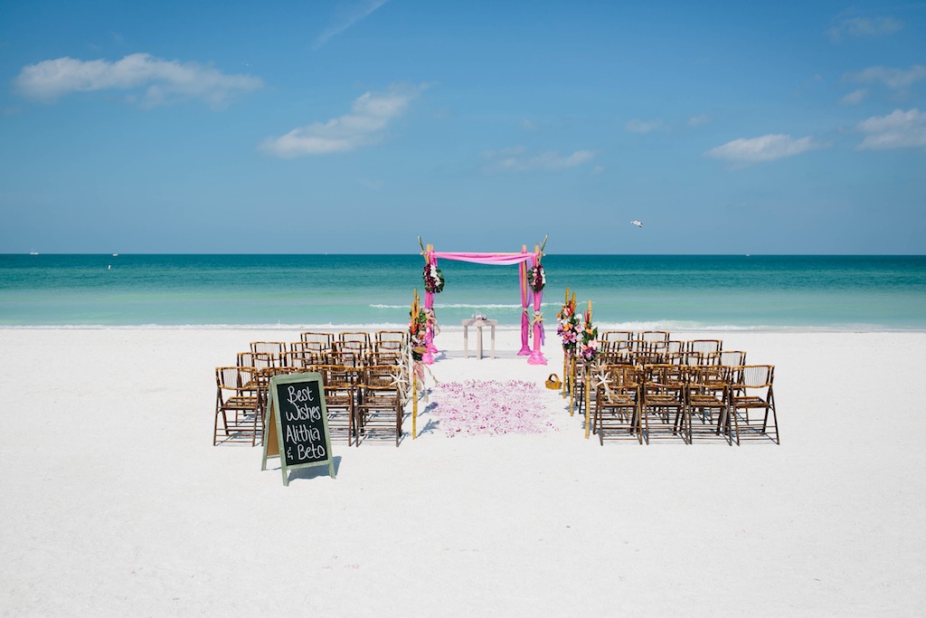 Pink & Lavender Tropical Destination Wedding – Pass-a-Grille Beach Wedding