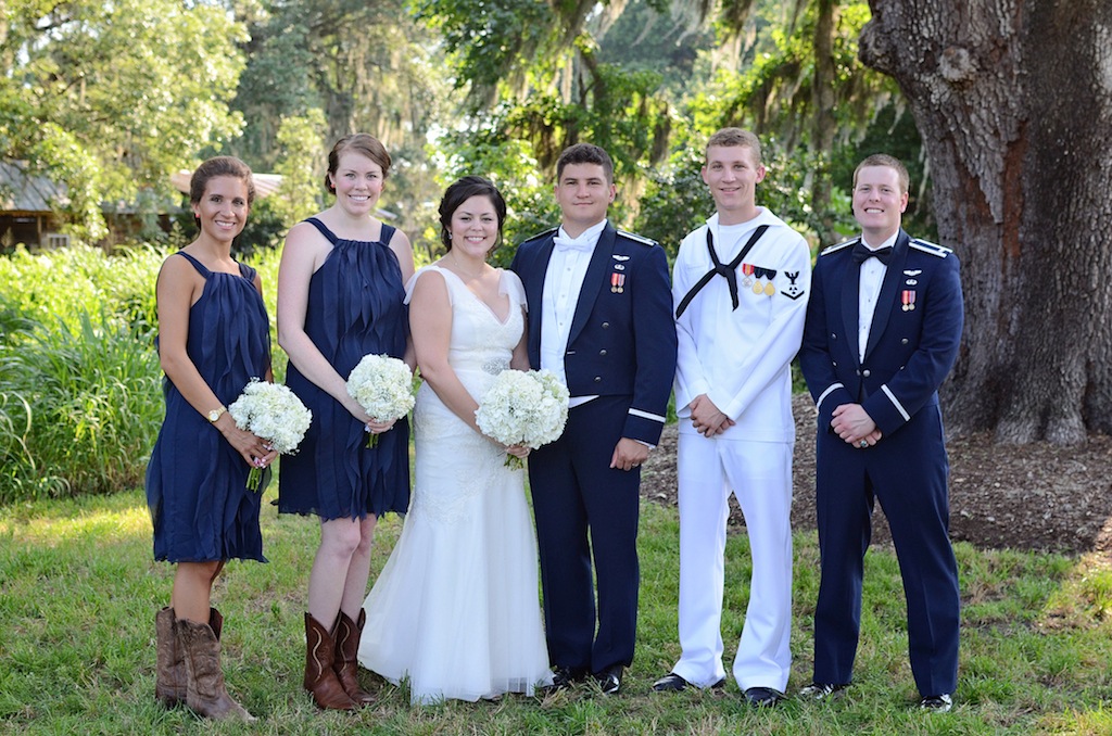 Military Wedding - Navy Blue Bridesmaid Dresses