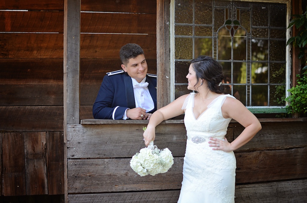 Rustic Wedding - Bride and Groom at Barn