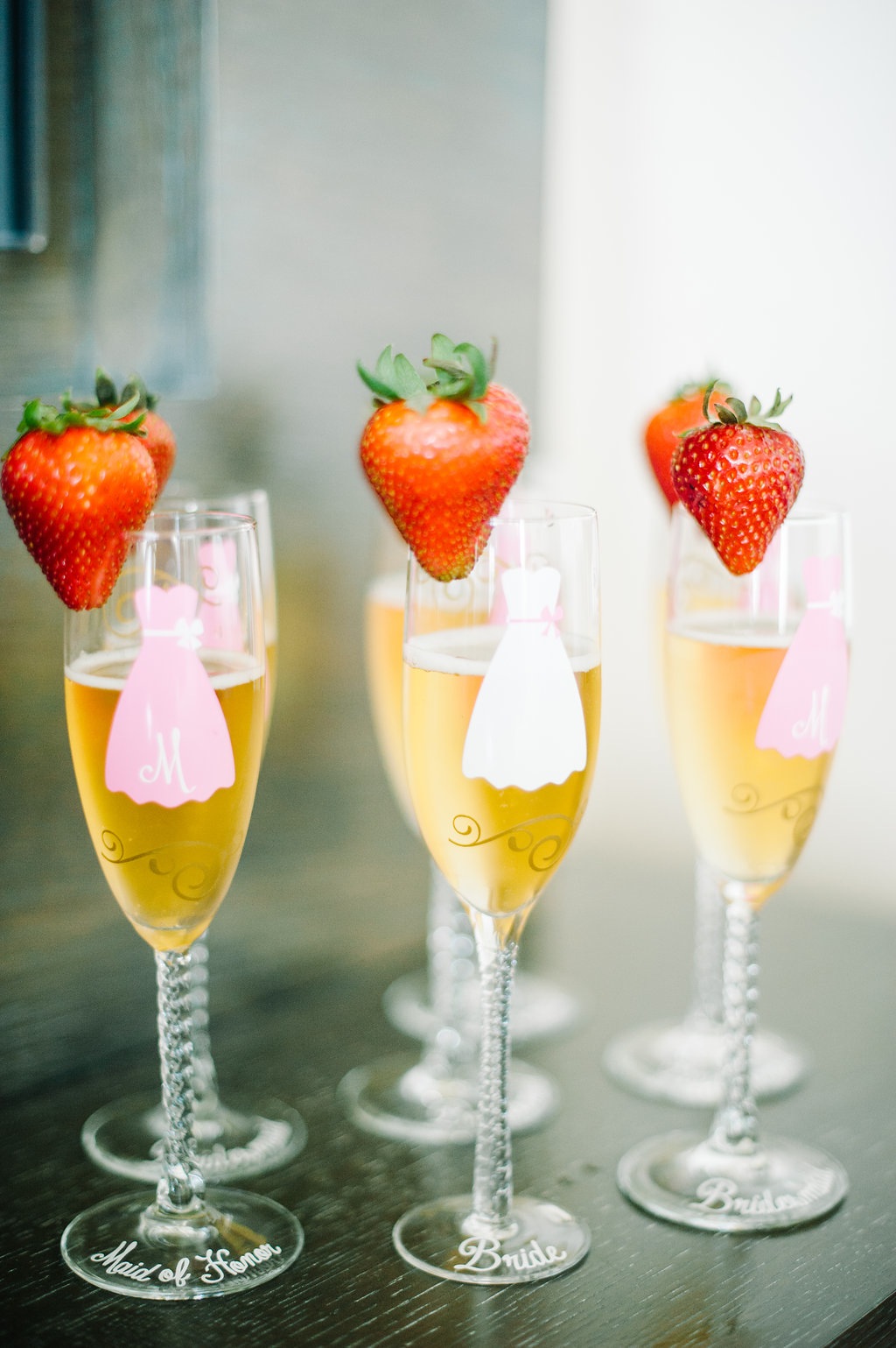 2 Bridesmaid Champagne Glasses