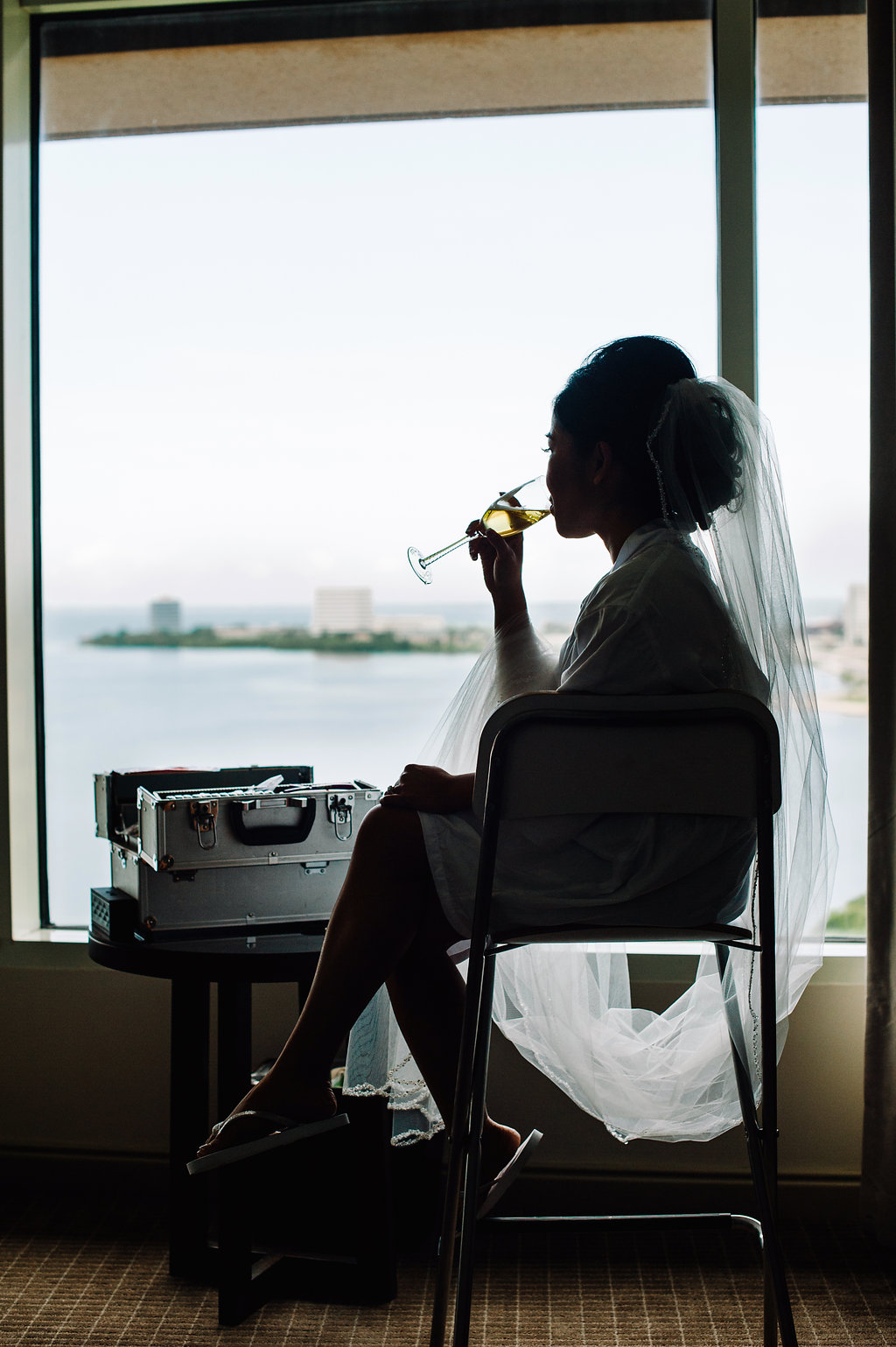 9 Bride Drinking Champagne