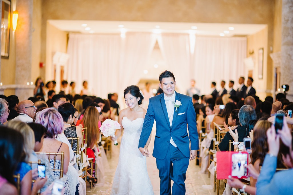 26 Bride and Groom Walking Down the Aisle