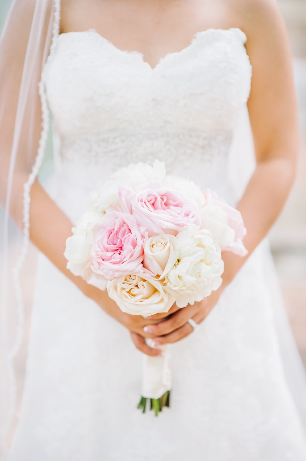 27 Pink and White Wedding Bouquet