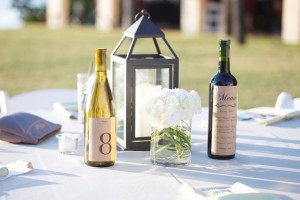 Wine Bottle Table Numbers and Menu