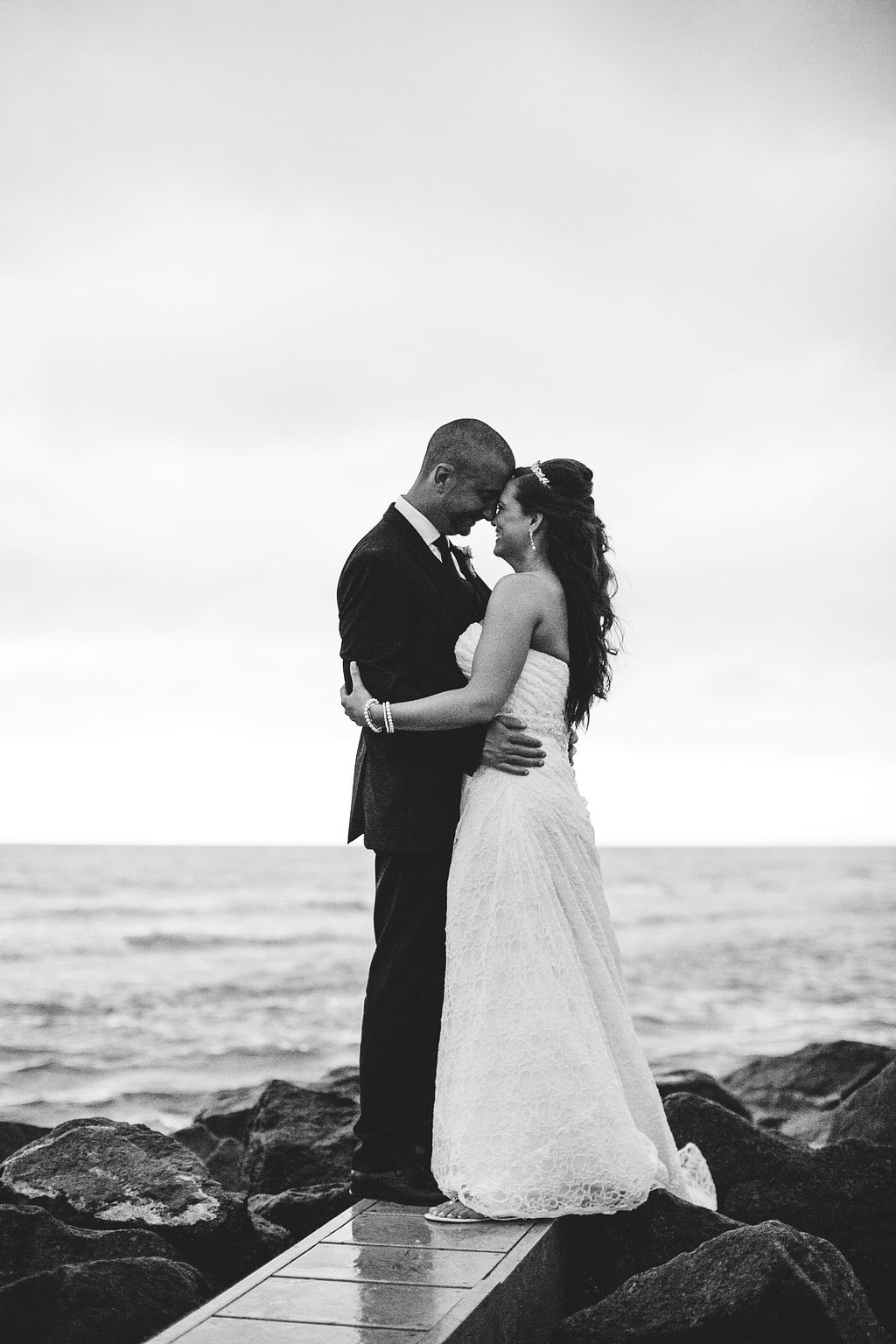 Bride and Groom on Beach