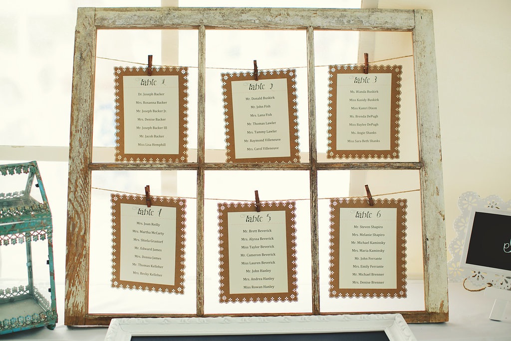 Window Frame Seating Chart