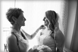 Bride and Mother on Wedding Day