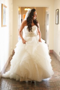 Justin Alexander Wedding Dress with Rhinestone Belt