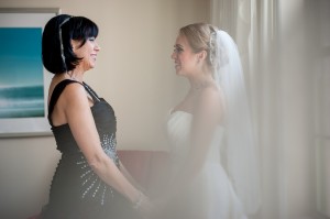 Bride and Mom on Wedding Day