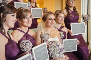 Bridesmaids and Chalk Signs