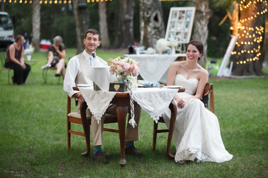 Rustic Sarasota Bride and Groom Sweetheart Table
