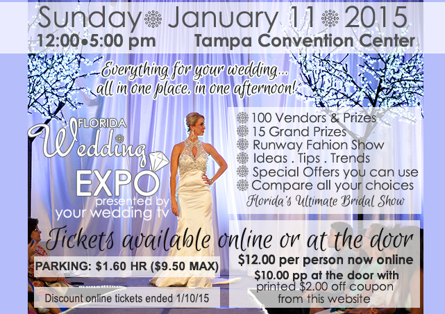 Tampa Bridal Show January 2015 - Your Wedding TV Bridal Show at the Tampa Convention Center