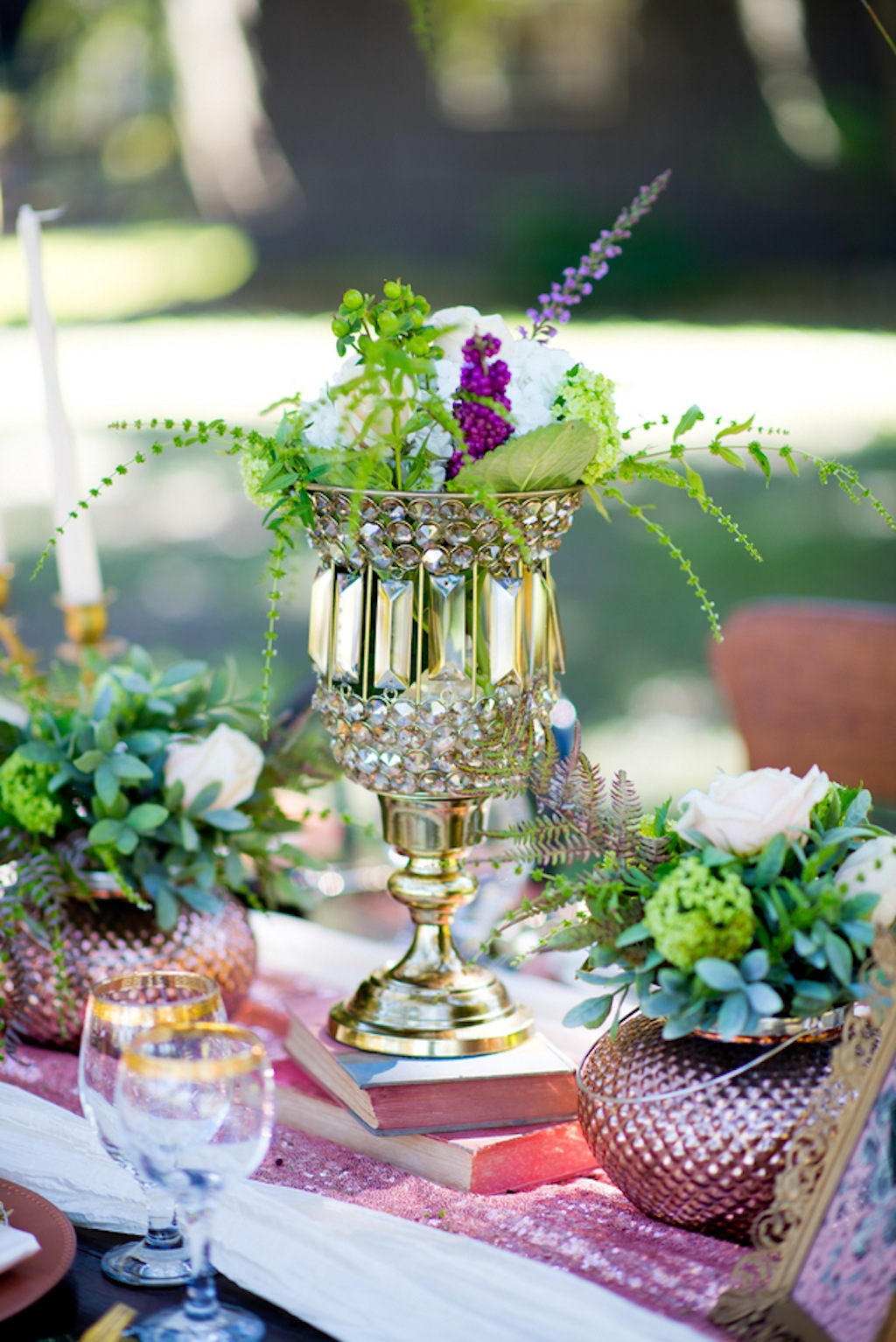 Rustic Green Wedding Centerpieces | Vintage, Garden Wedding Styled Shoot